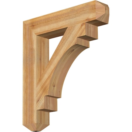 Ekena Millwork Merced Craftsman Rough Sawn Bracket, Western Red Cedar, 6"W x 32"D x 36"H BKT06X32X36MRC04RWR
